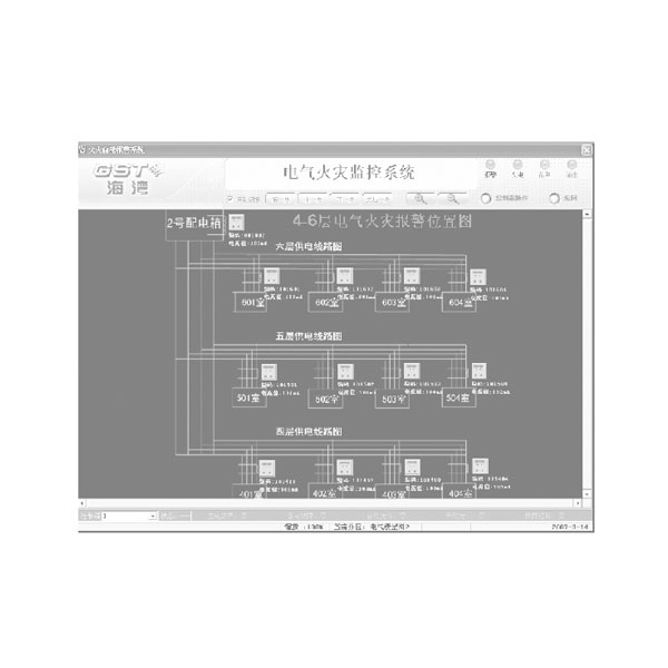 海灣GST-DH9300電氣火災監控圖形顯示系統